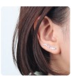 Silver Earring Line Stone EL-108